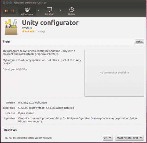 MyUnity no Ubuntu 12.04 LTS Precise Pangolin